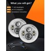 UNI-SHINE 2pcs Projector 7 Inch LED Headlight Hi/Lo Beam Chrome