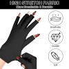 Guantes Para Manicure Protección Contra Uv (1 Par) Negro