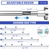 SUNALLY Shower Curtain Rods 32 to 75 Inch, Shower Tension