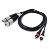 DRUT 1.5m Twin 2 x XLR Female Sockets to 2