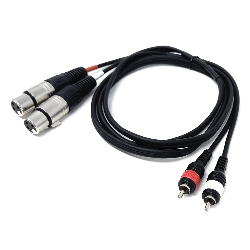 DRUT 1.5m Twin 2 x XLR Female Sockets to 2