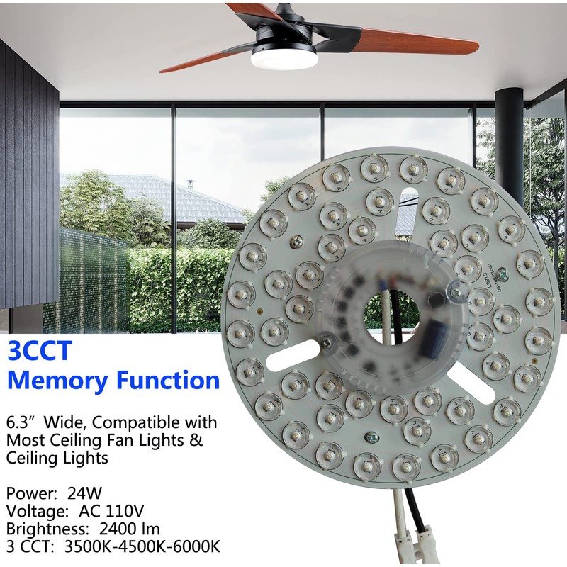 OLYMSTAR 24W 6.3" Close to Ceiling Light Fixture, LED Ceiling