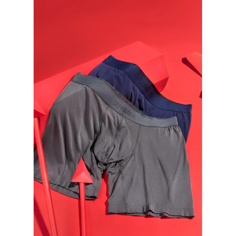 Separatec X22001 Men's Boxer Shorts, Long Length, Separate Type, Open
