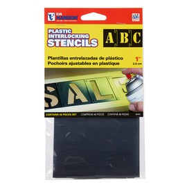 Stencil Set-Letter/Number 1" PVC 46Pcs.