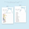 Baby Shower Games Bundle-6 Pack-Blue Coquette Bow Theme - New