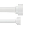 Heavy Duty Double Curtain Rods with Cylindrical Cap Finials -