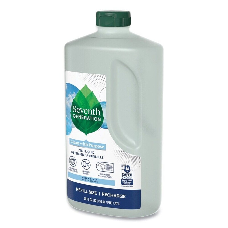 Seventh Generation 22724CT Natural Dishwashing Liquid - Free & Clear