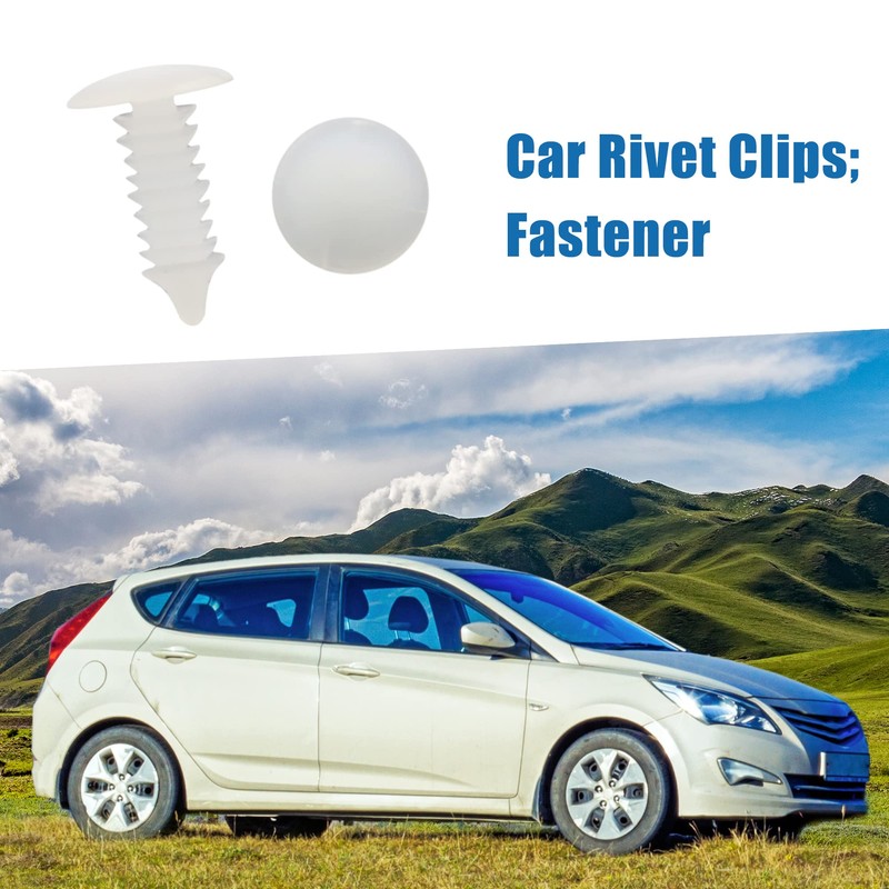 A ABSOPRO Car Clips Rivets 6.5mm Hole Dia Fastener Plastic