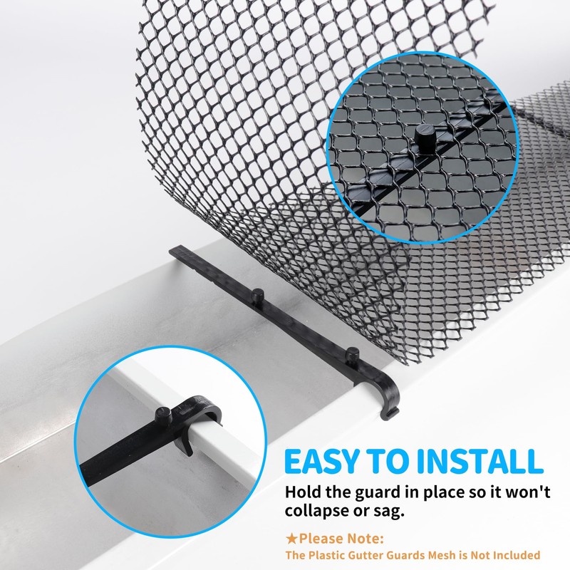 Air Jade Clip Fixed Hooks for Plastic Mesh Gutter Guards,
