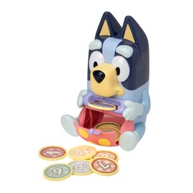 HTI Bluey Save With Bluey Toy | Money-Saving Toy for Kids | Interactive Piggy Bank Game | Educational Toddler Toy | Toy Money Coins | Electronic Musical Bluey Theme Tune Toy | 2+