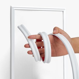 YEFANXI Flexible Wall Molding Trim，0.86IN*0.35IN Peel and Stick Self-Adhesive DIY Wall Trim for Frame,Wall& Home Decoration（16.4FT White ）