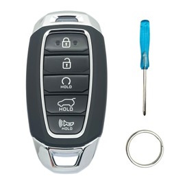 Smart Key Fob Cover Case Shell Fit for 2020 2021 2022 Hyundai Palisade Elentra Keyless Entry Remote Casing (5 Buttons A)