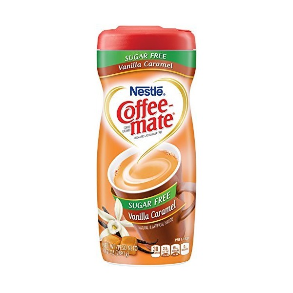 Coffee-mate Vanilla Caramel, Sugar-Free Powdered Coffee Creamer, 10.2-Ounce Units (Pack of 6) by Coffee-mate