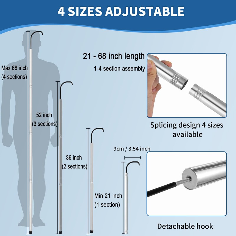 Pool Retrieval Hook for All Robotic Pool Cleaner 68" with