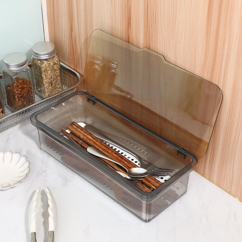 Cabilock 3 Pcs Cutlery Storage Box Kitchen Storage Container Holder