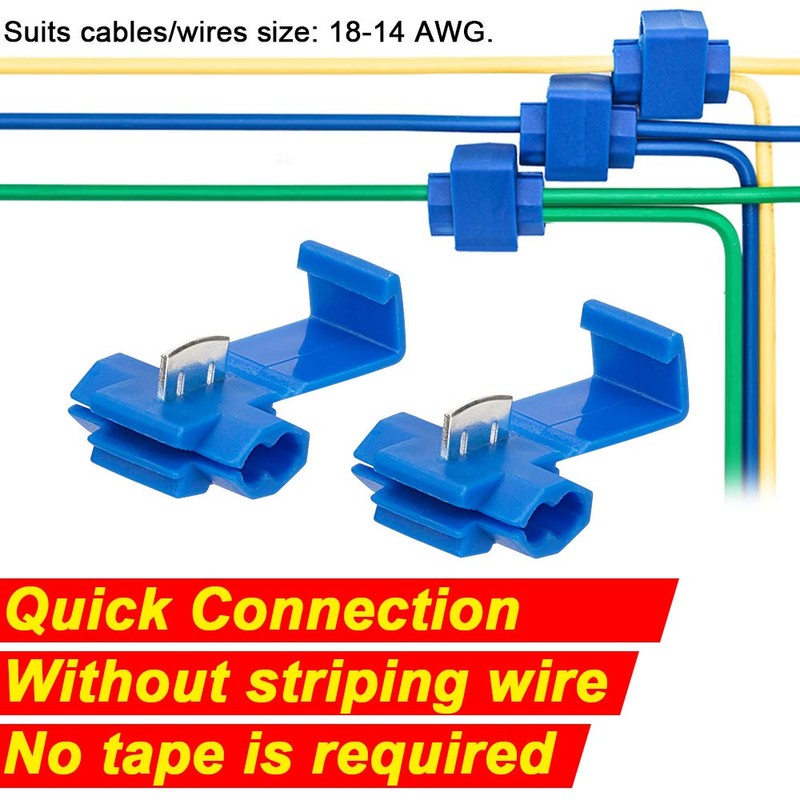 OIIKI OIIKI 100pcs Quick Splice Wire Connectors, 18-14 AWG Quick