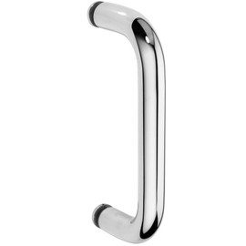 Rockwell Security 6 Inch Center to Center Single Sided Pull for Shower Doors in a Polished Chrome Finish