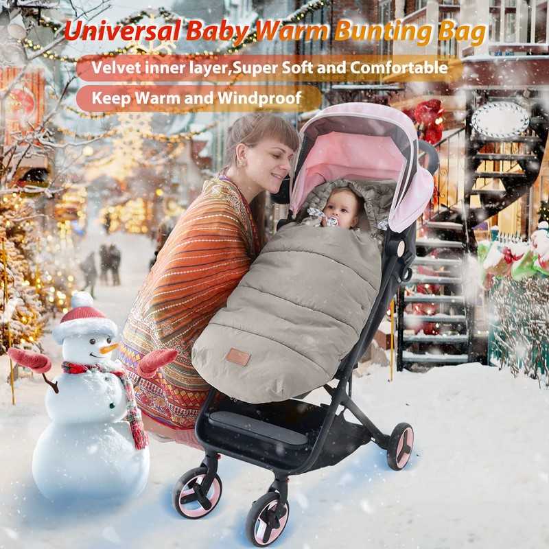 LAT Baby Warm Bunting Bag Universal,Stroller Sleeping Bag Cold Weather,Waterproof