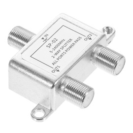 Operitacx Two Splitters Splitter Cable for Headset Cable Splitter Satellite Wire Splitter Antenna for Tv Amplified Antenna Coax Splitter Television Wired Aluminum Alloy