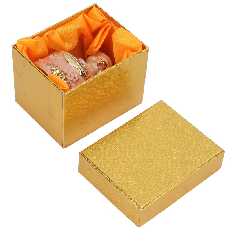 Pig Hinged Jewelry Box Hollow Design Cute Appearance Hand Painted