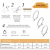OOOPEL 3 Pcs Silver Rings for Women, Dainty 2mm Thin