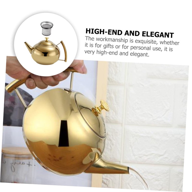 Gatuida Elegant Stainless Steel Teapot Tea Sets for Women Tea