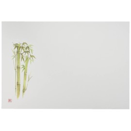 若泉漆器 上質紙マット 尺3寸長手テーブルマット 花木シリーズ 新竹 100枚入 B-25-95
