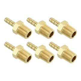 QUARKZMAN Brass Hose Barb Pack of 2 1/8 Inch Barb x 1/8 Inch NPT Male Brass Hose Nozzles for Water Fuel Air