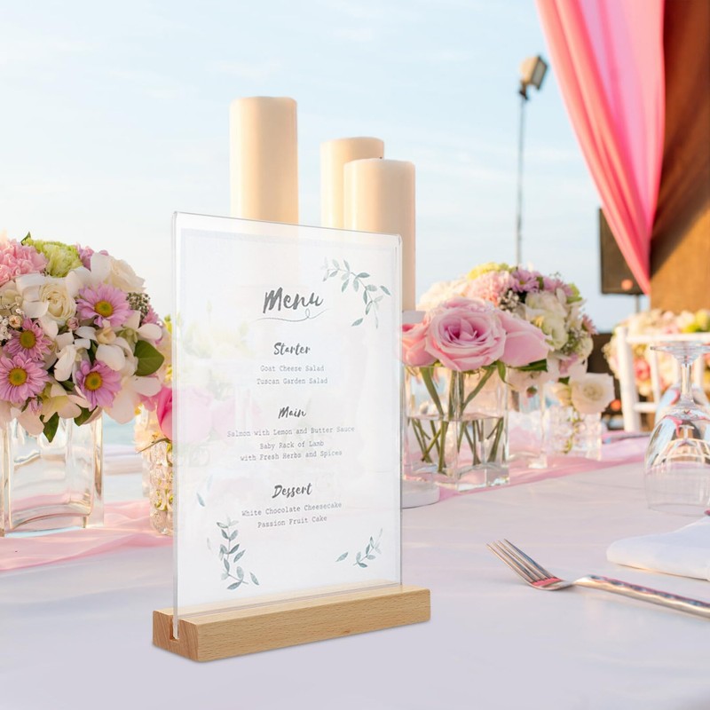 Operitacx Versatile Acrylic Easel Stand Table Sign Display Stand for