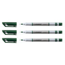 Stabilo 189/36 - Sensor Pen Fineliner 0.3mm Green 189/36 - (Pack of 3)