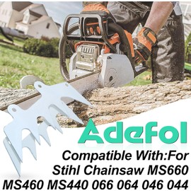 Adefol Claw Stop Parts Set for Stihl MS660 MS460 MS440 066 046 044, Claw Bumper + Matching Screws + Chain Tensioner + Bolt & Nut Spare Parts Chainsaw Kit (2 Claw Stop)