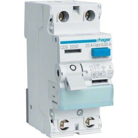 Hager FI-Schutzschalter 2pol.25A/30mA,6kA,QC CDS225D
