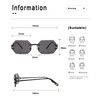 Pro Acme Rimless Rectangle Sunglasses for Men Women Polygon Frameless