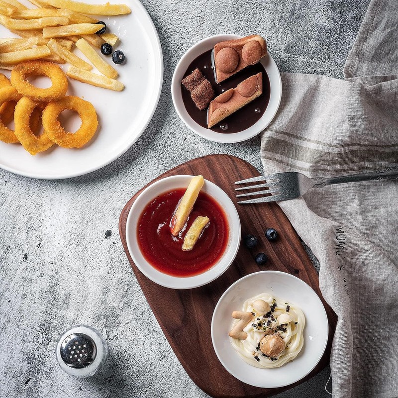 UIBFCWN 3 Oz Ceramic Dipping Bowls, Soy Sauce Dishes Set