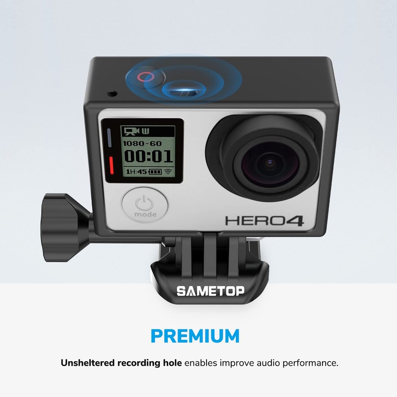 Sametop Frame Mount Housing with Lens Cover Compatible with GoPro