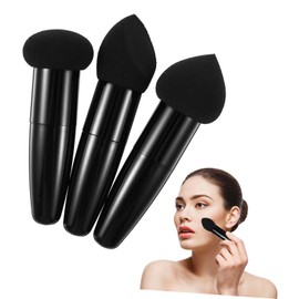 FRCOLOR 3Pcs Makeup Pen Wet Dry Makeup Pens with Comfortable Grip Soft Makeup Sponges for Application for Daily Use and Travel