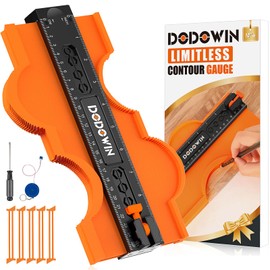 DODOWIN Christmas Gifts Contour Gauge Tool Unlimited Connection 10 inch, Profile Gauge Laminate Tool, Stocking Fillers for Men Dad Him Husband, Woodworking Scribing Carpenter Tools, Gifts for men