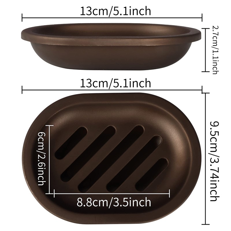 Topsky 2 Pcs Soap Dish for Shower, Double Layer Draining
