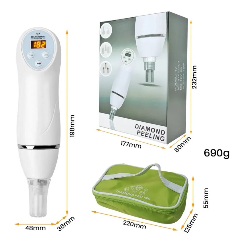 Microdermoabrasion Peeling 3 Puntas Diamante C/caja