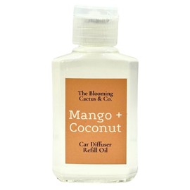 2.4 Oz Premium Car Diffuser Refill Oil – Long-Lasting, Premium Fragrance Oils|Compatible with most Diffusers|Ideal for Refreshing Your Ride or Room with pleaseant scent.(Mango & Coconut)