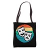 Musicals Drama Masks Retro Musical Lover Tote Bag