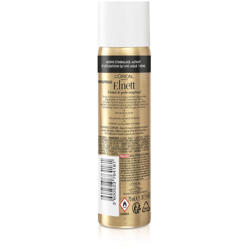 L'Oréal Paris - Elnett fixing varnish strongly compressed 75 ml