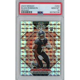 Graded 2023 Panini Mosaic Bijan Robinson #284 Mosaic Rookie RC Football Card PSA 10 Gem Mint