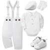 Bunnycool 5 Pcs Baby Boy Baptism Outfits Includes Shirt Beret
