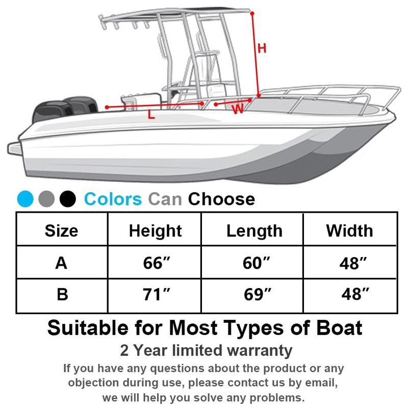 T-Top Center Console Cover for Boat - 600D Waterproof Marine