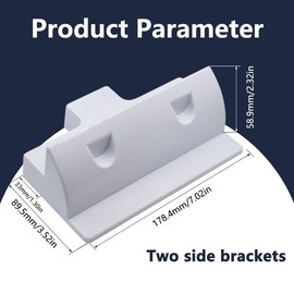 Trisinger Solar Panel Mounting Brackets, PC Corner Bracket Solar Panel Roof Drill-Free Mount for RV, Boats (2pcs-Side mounting Bracket)