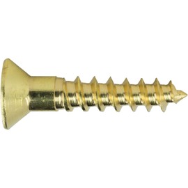 #6 x 1" Solid Brass Wood Screws Flat Head Phillips Drive Qty 100 D&J
