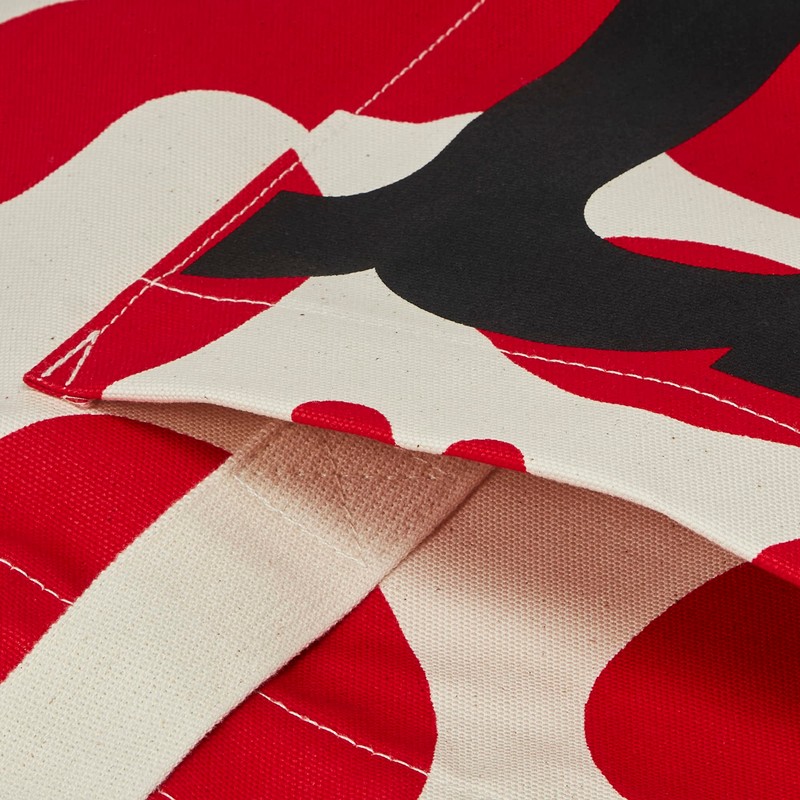 Marimekko 091974 830 Mono City Tote Bag, Red, White