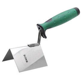 EMVANV Drywall Corner Tool,Stainless Steel Corner Trowel with Soft Grip Handle Stainless Steel External Corner Trowel & Internal Corner Trowel(Size:Inside Corner Knife)