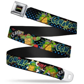Nickelodeon Belts Buckle-down Seatbelt Ninja Turtles Wnt062 Belt, Multicolor, 1.5 Wide - 24-38 Inches in Length US